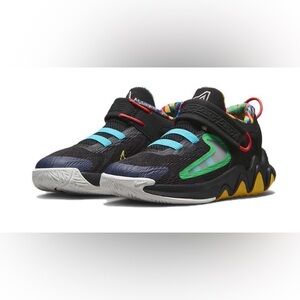 Nike Kids Giannis Immortality 2 basketball Sneakers in Black, Blue, and Green